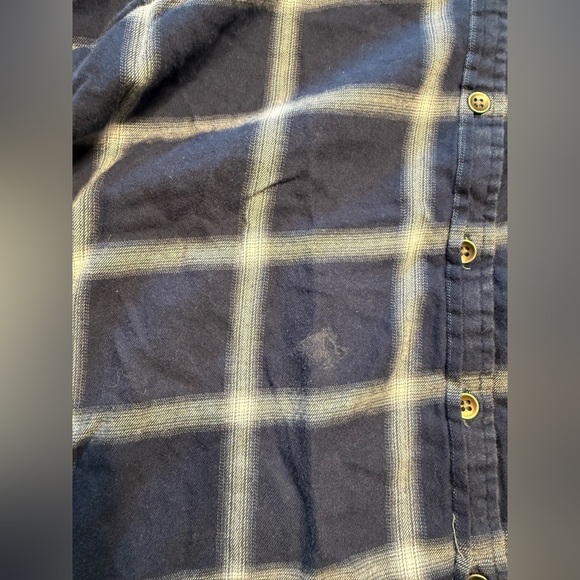 Vanilla Star Button Up Long Sleeve Plaid Flannel Womans SZ XXL Blue White Casual - Picture 10 of 10